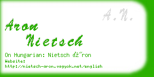 aron nietsch business card